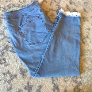 Lane Bryant light wash jegging